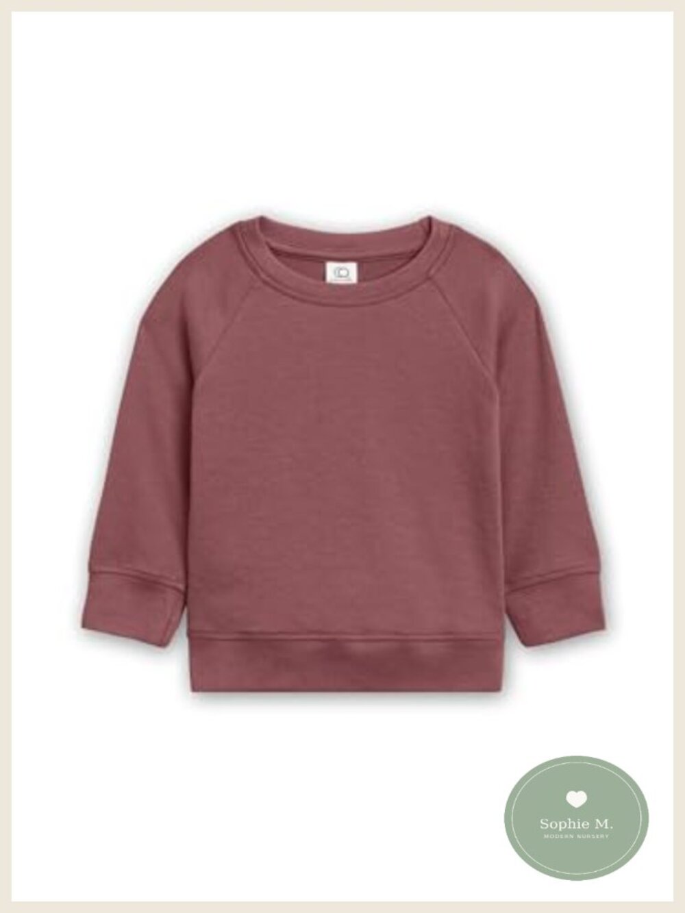 Organic Cotton Baby Sweatshirt Crewneck Pullover Toddler Infant